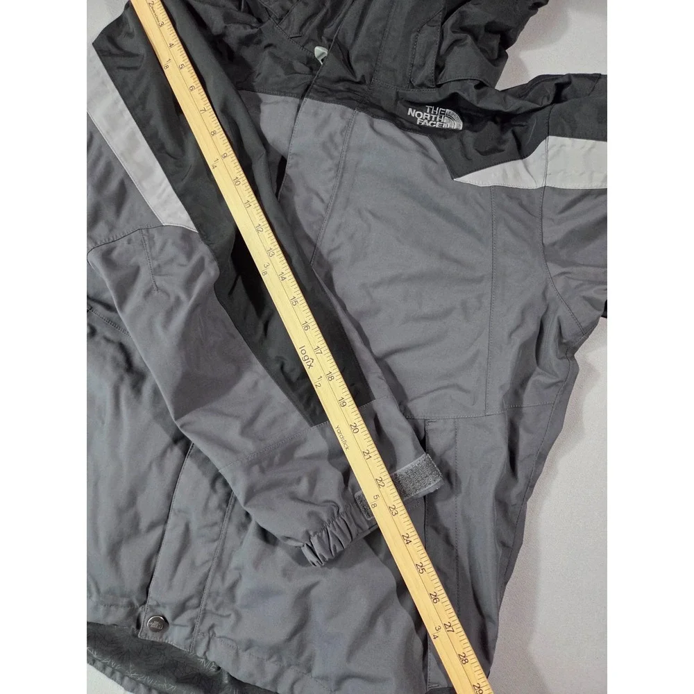 The North Face Jacket Mens Small Gray Black Hyvent Ski Snow Waterproof Hooded